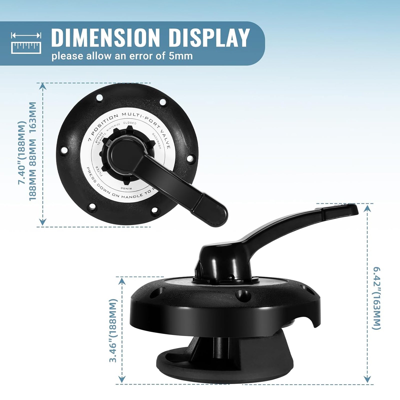 Več športni ventil Top 600-9600B za brusilni peščeni filtri