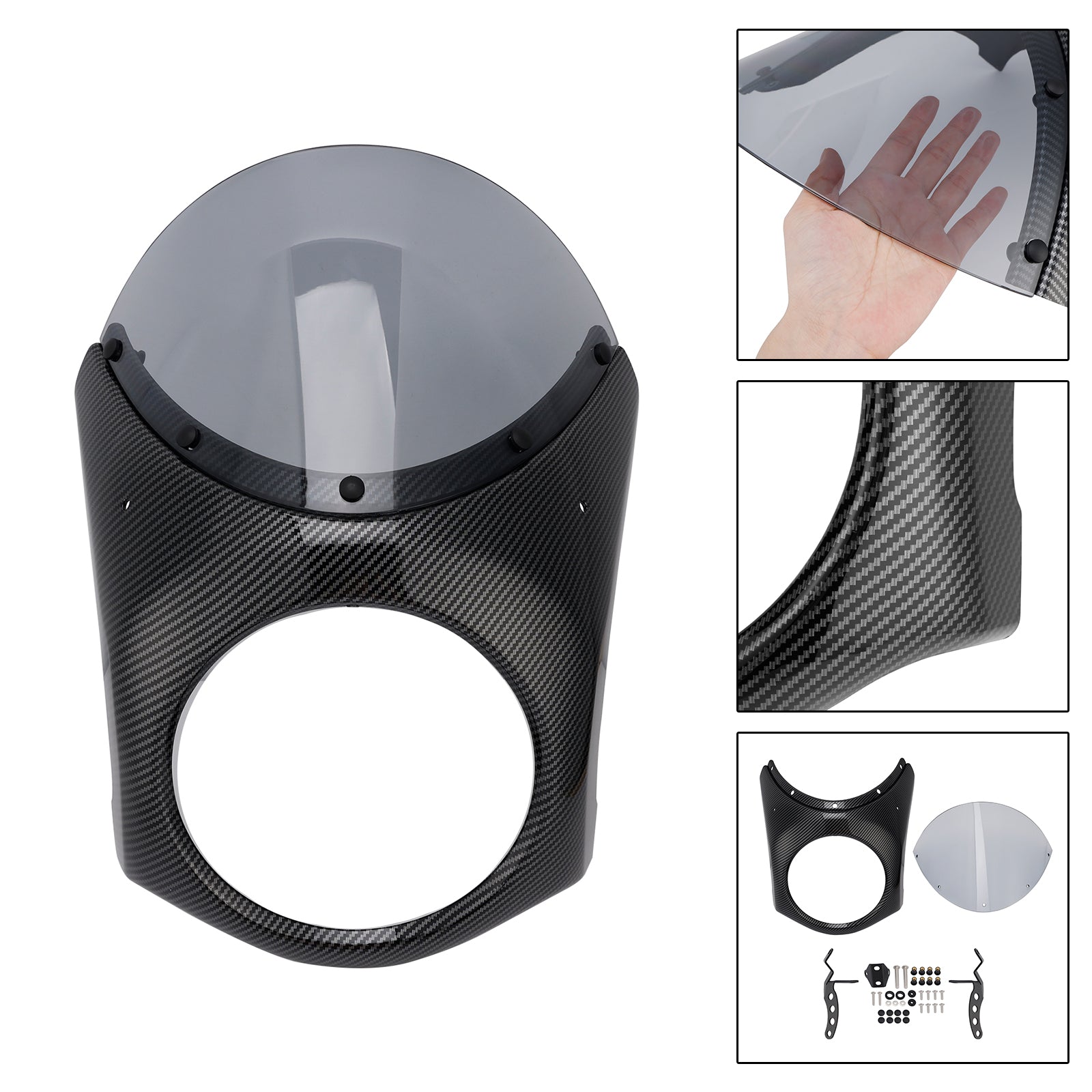 Fiera del parabrezza del faro per eliminatori Kawasaki 500 2024-2025