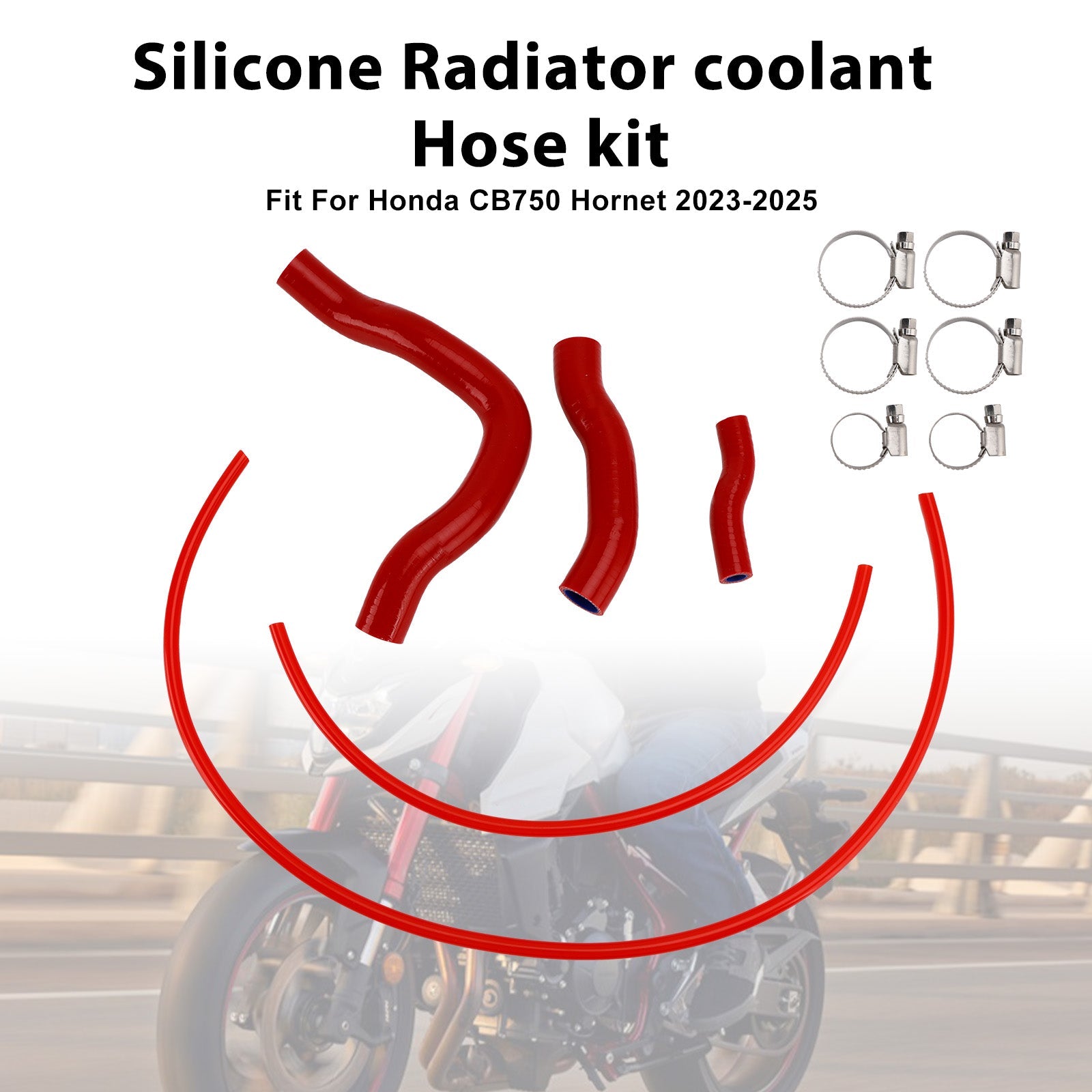 Durite de refroidissement en silicone pour radiateur Honda CB750 Hornet XL750 Transalp 23-25