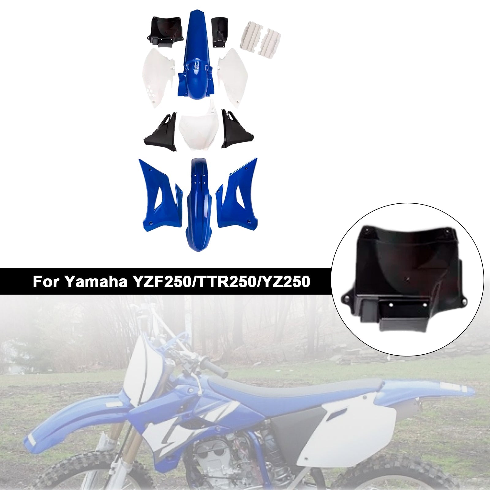 Kit carrosserie plastique pour carénage de garde-boue avant et arrière pour Yamaha YZF250 TTR250 YZ250