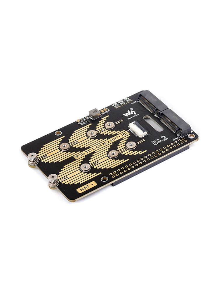 Raspberry Pi 5 PCIe tweekanaals roterende kaart Nvme-protocol dubbele M.2 harde schijf