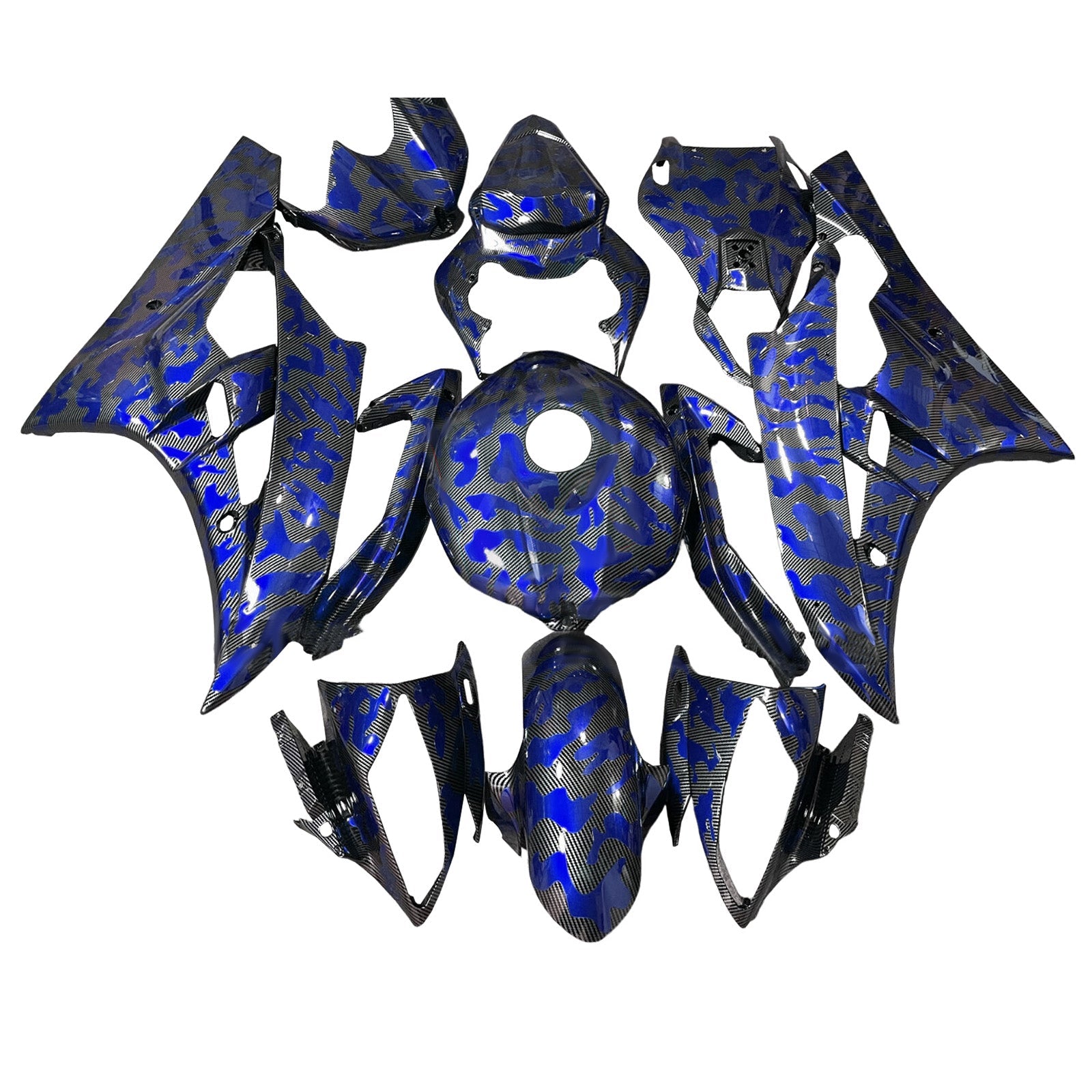 Kit de carénage injecté en plastique ABS pour Yamaha YZFR6 YZF-R6 2006-2007