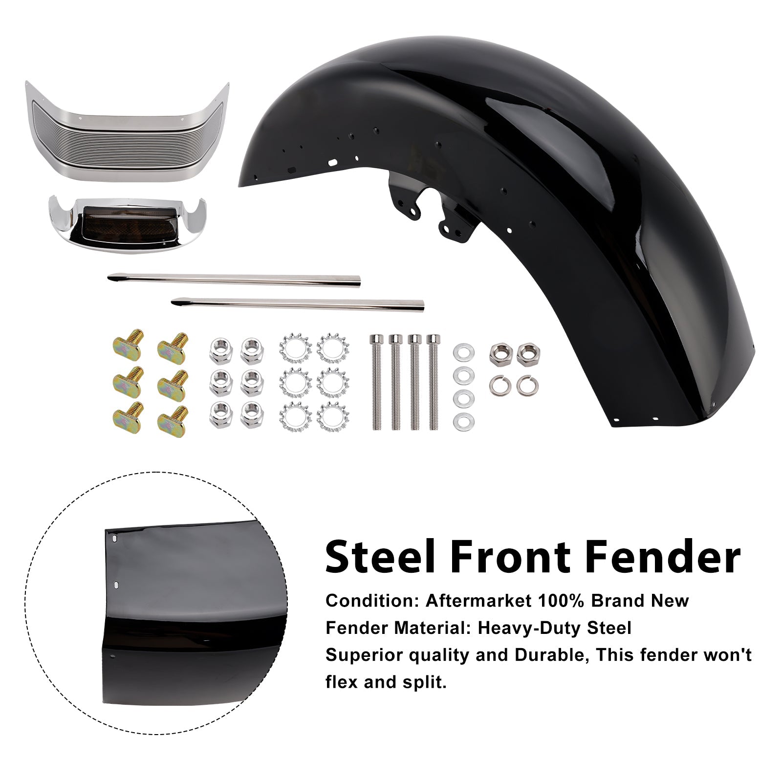 Garde-boue avant en acier Touring Electra Glide Ultra Limited 2014-2024