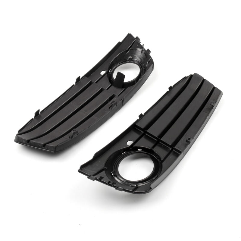 1 par de cubiertas de luz antiniebla del parachoques delantero negro mate rejilla para 09 - 11 Audi A4 A4L 