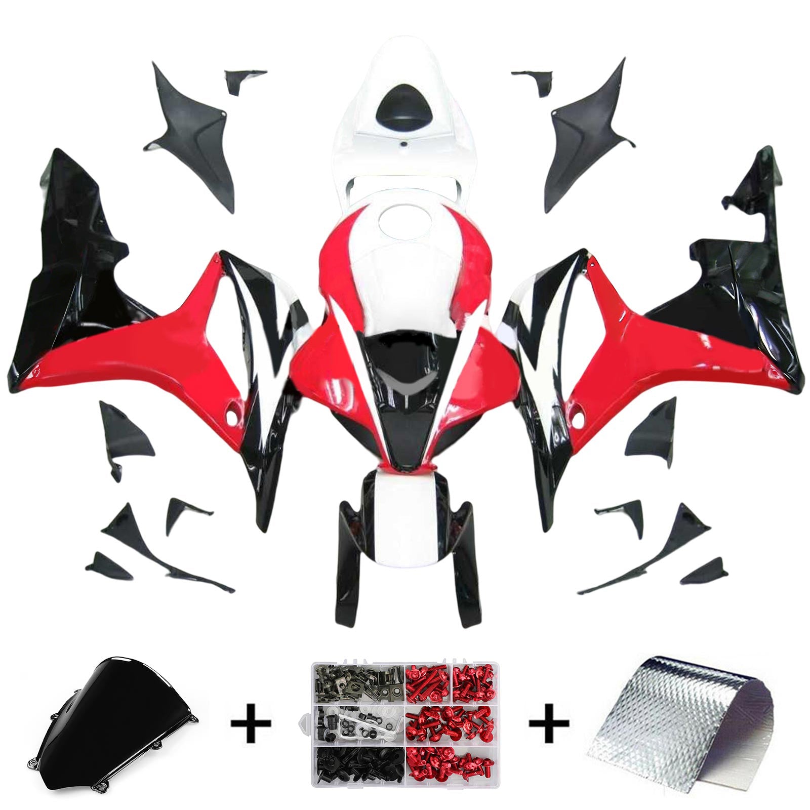 Kit de carénage par injection, carrosserie en plastique ABS pour Honda CBR600RR 2007-2008 F5