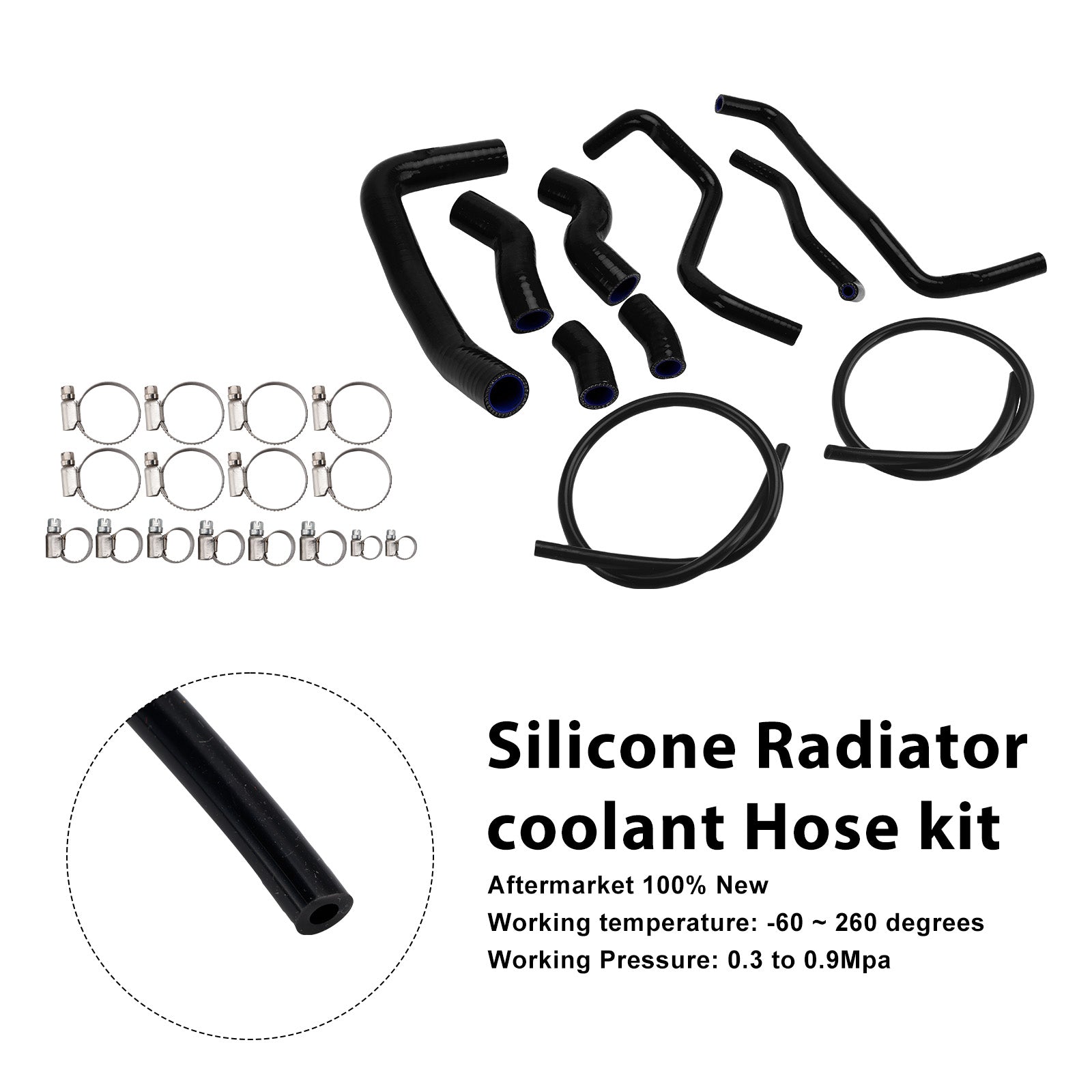 Durite de refroidissement en silicone pour radiateur Suzuki SV 650 (2016-2025)