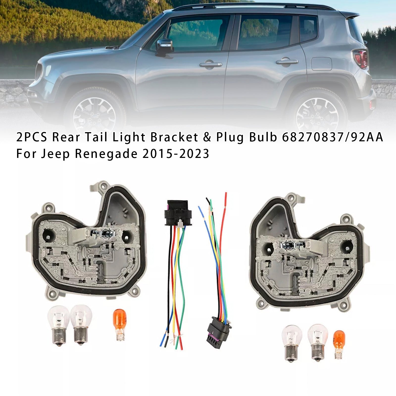 Supporto per la luce posteriore e lampadina socket 68270837/92AA per Jeep Renegade 2015-2023