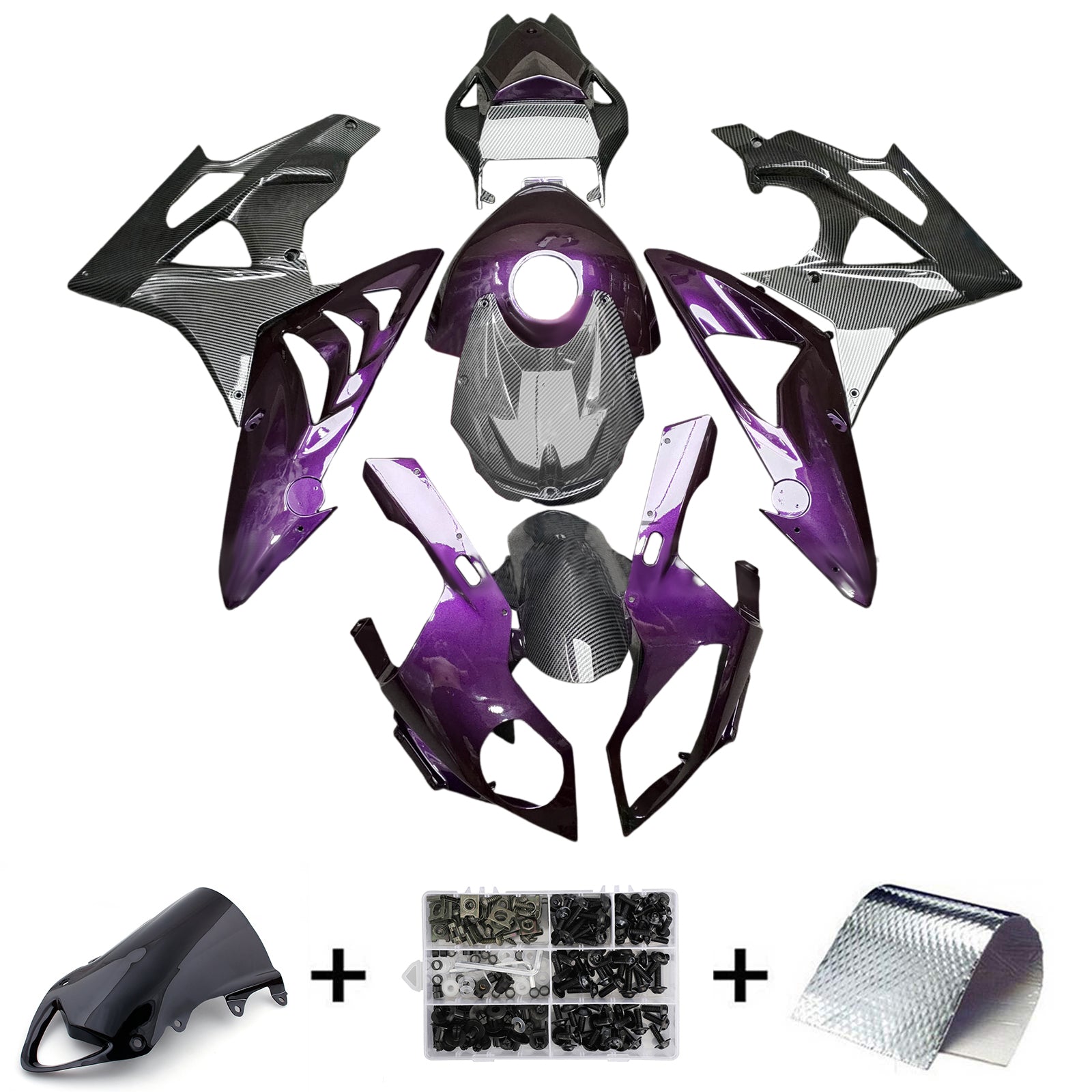 Kit de carénage d'injection pour BMW S1000RR 2009-2014 Carrosserie Plastique ABS