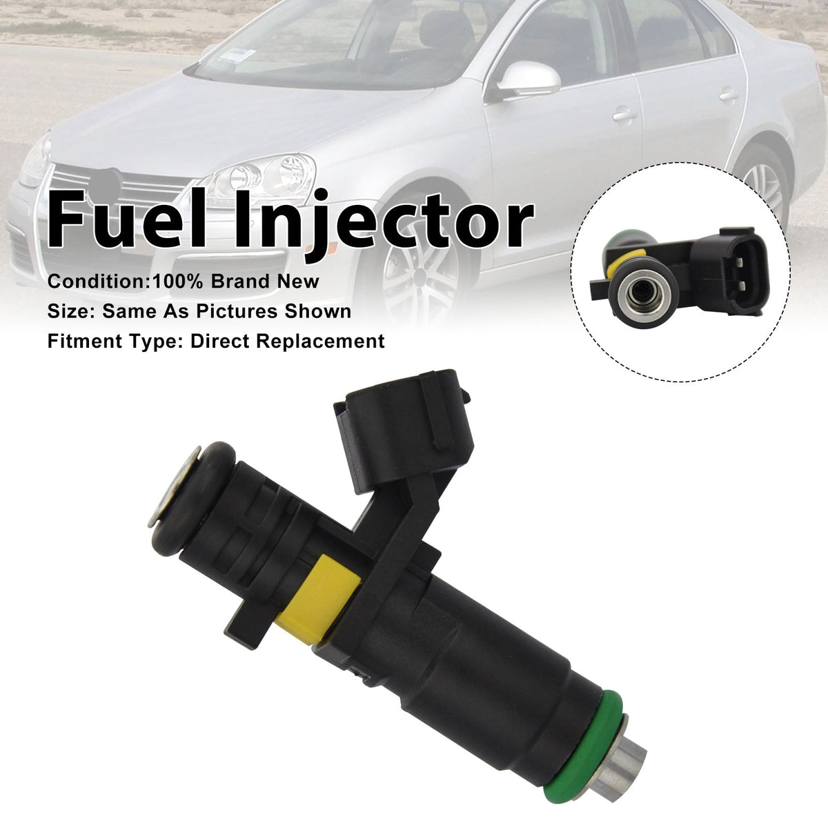 1 inyector de combustible para Volkswagen Bora 2.5 2006 y Jetta 2005-2006 (referencia 07K906031B)