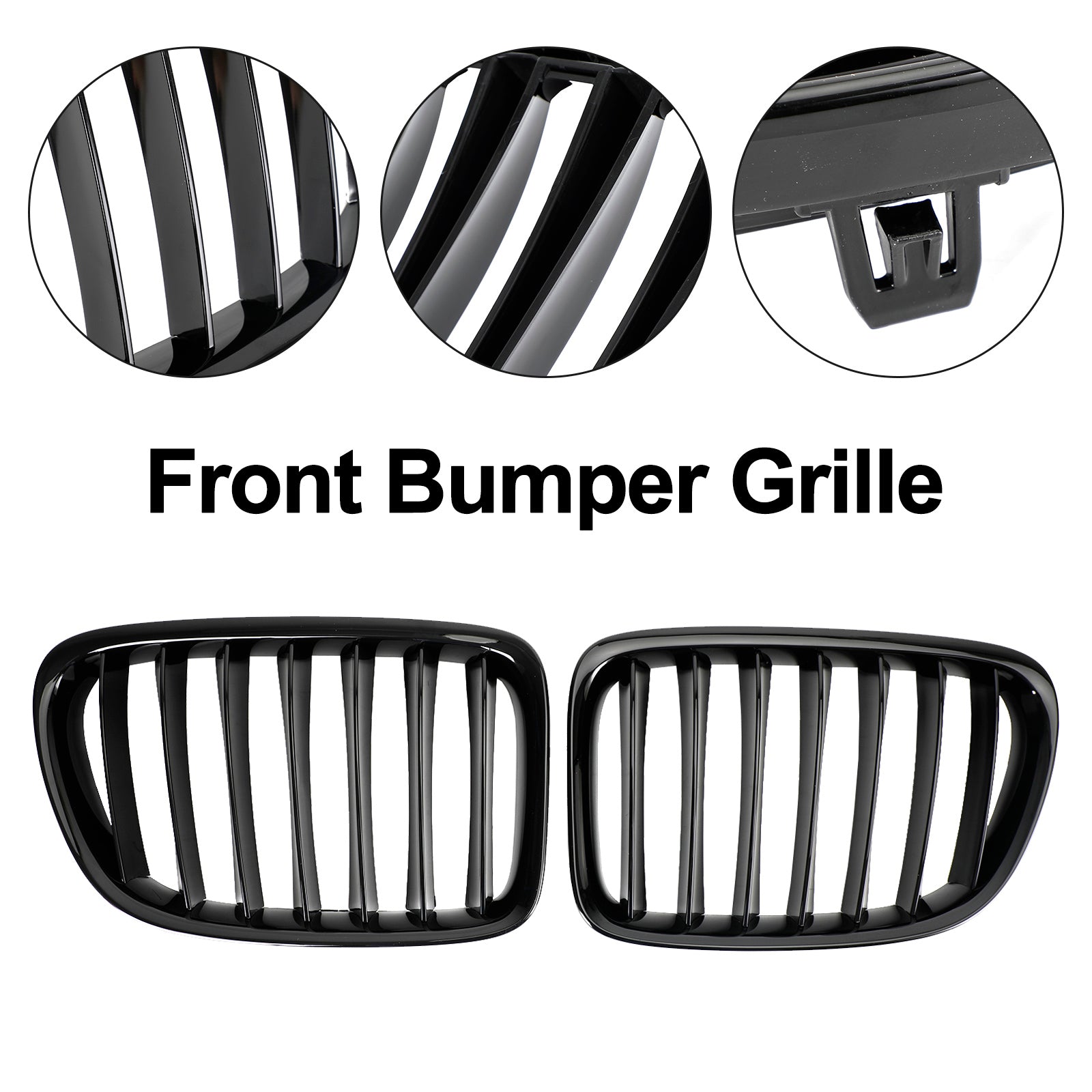 Gloss Black Front Hood Kidney Grill Grille pour BMW X1 E84 2009-2014 SUV