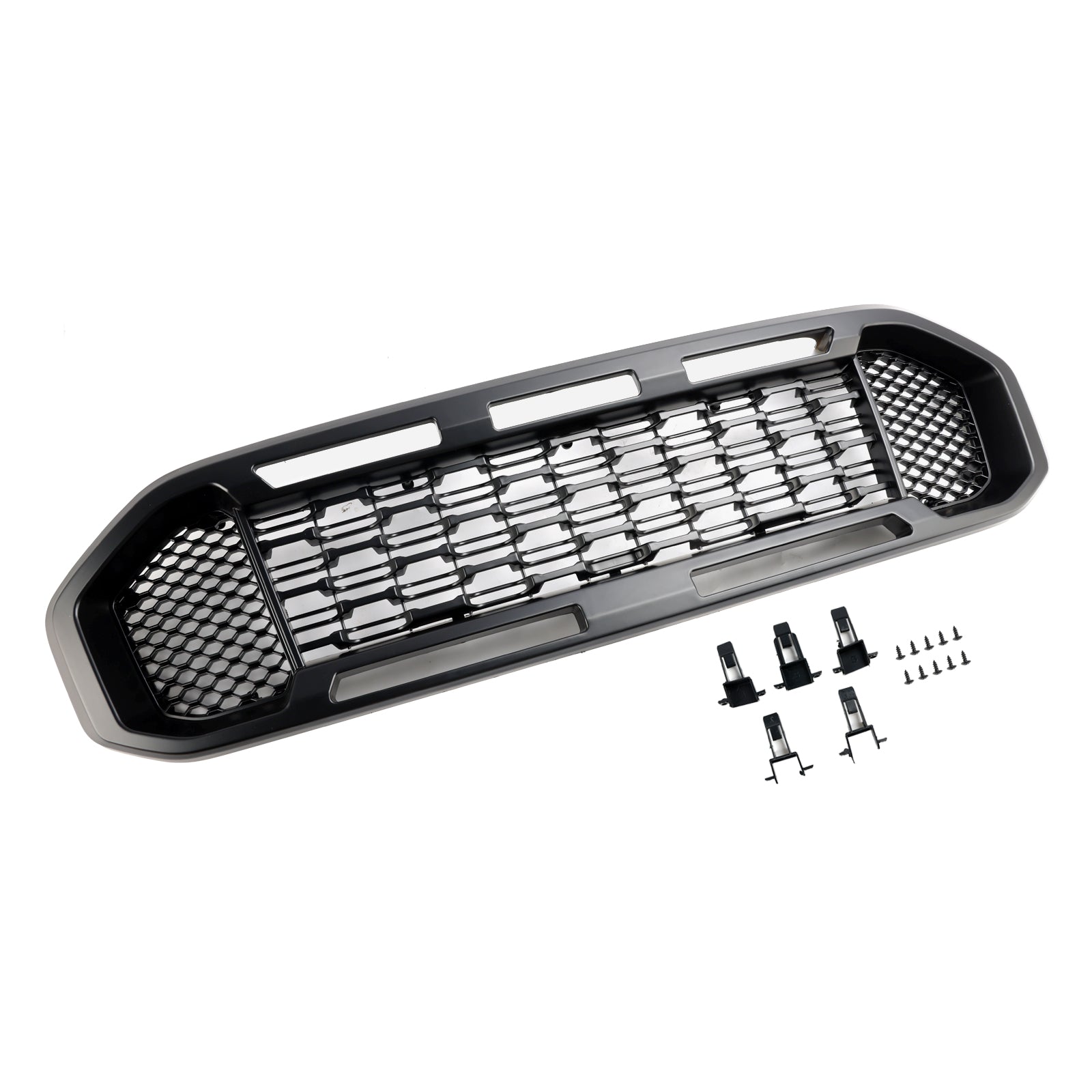 Musta etupuskurin säleikkö Ford Ranger T8 2019-2023