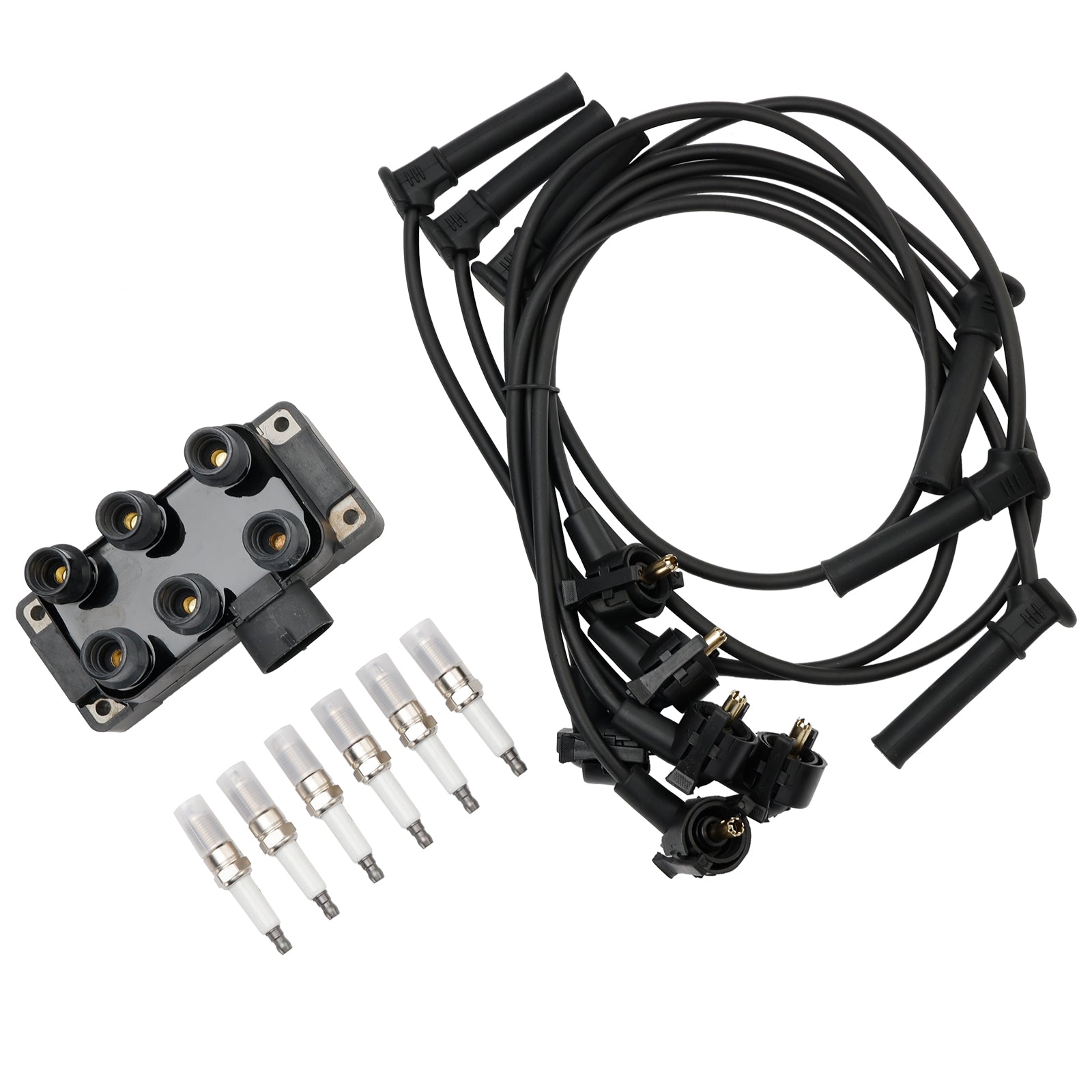 Bobine d'allumage Ford F-150 V6 4,2 l 1997 + 6 bougies d'allumage + 6 fils FD480 DG452 90TF12029A