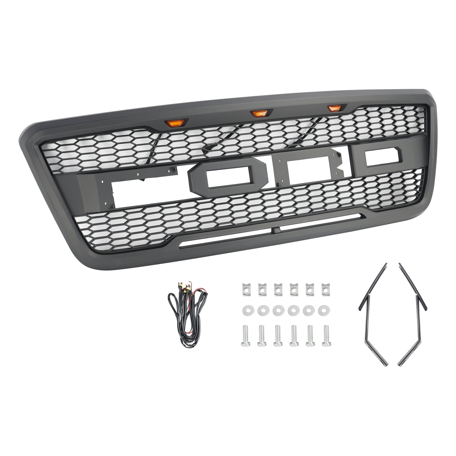 Mrežasta rešetka sprednjega pokrova za Ford F150 Raptor 2004-2008 z LED
