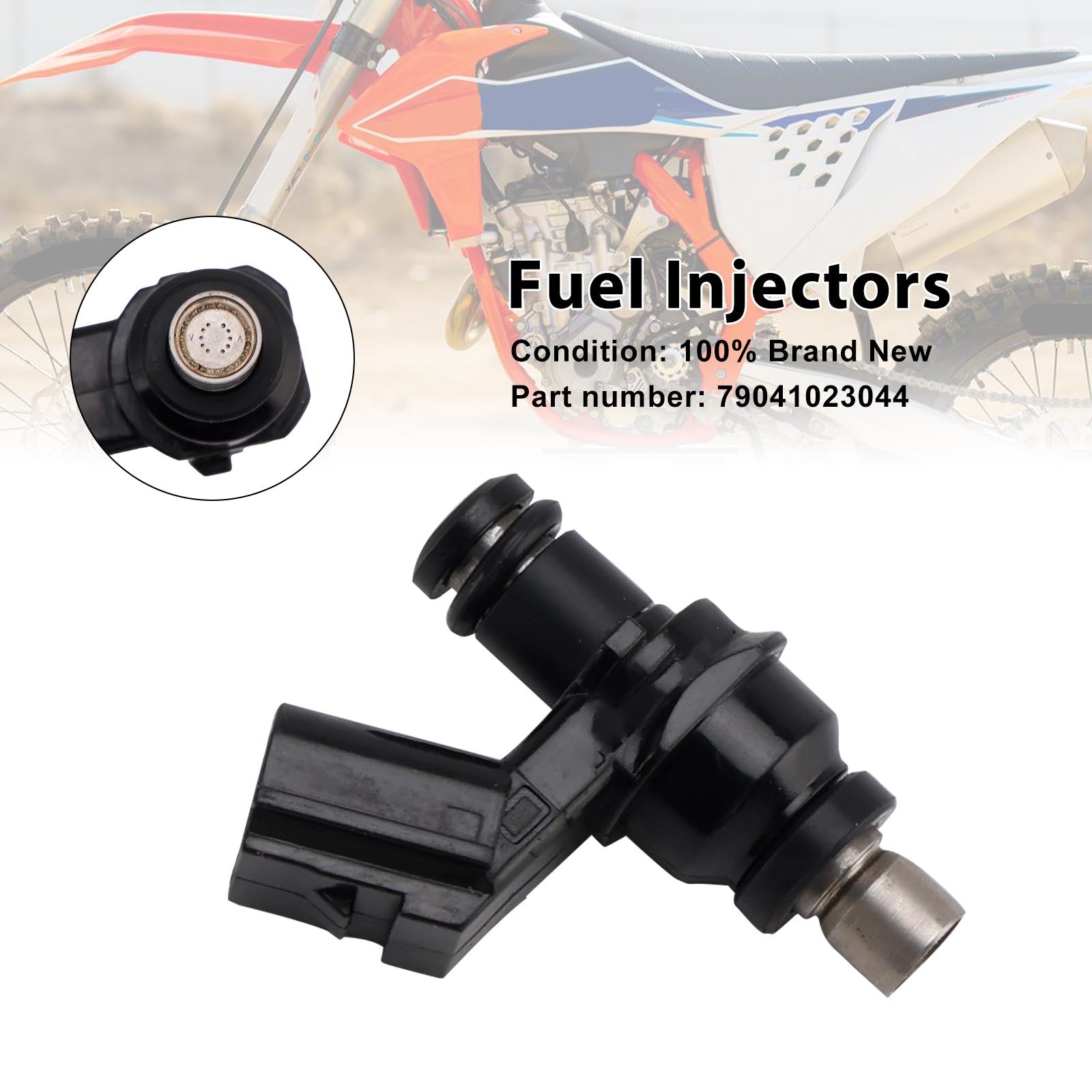 Injecteurs de carburant 79041023044 compatibles avec les modèles HUSQVARNA GAS SX-F, EXC-F et XC-F.