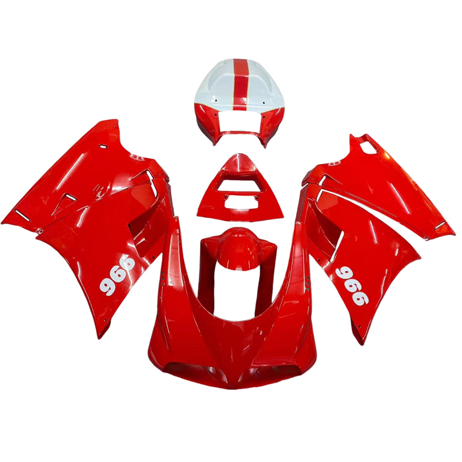 Kit de carénage en plastique injecté compatible avec Ducati 748/916/996/998 1996-2002