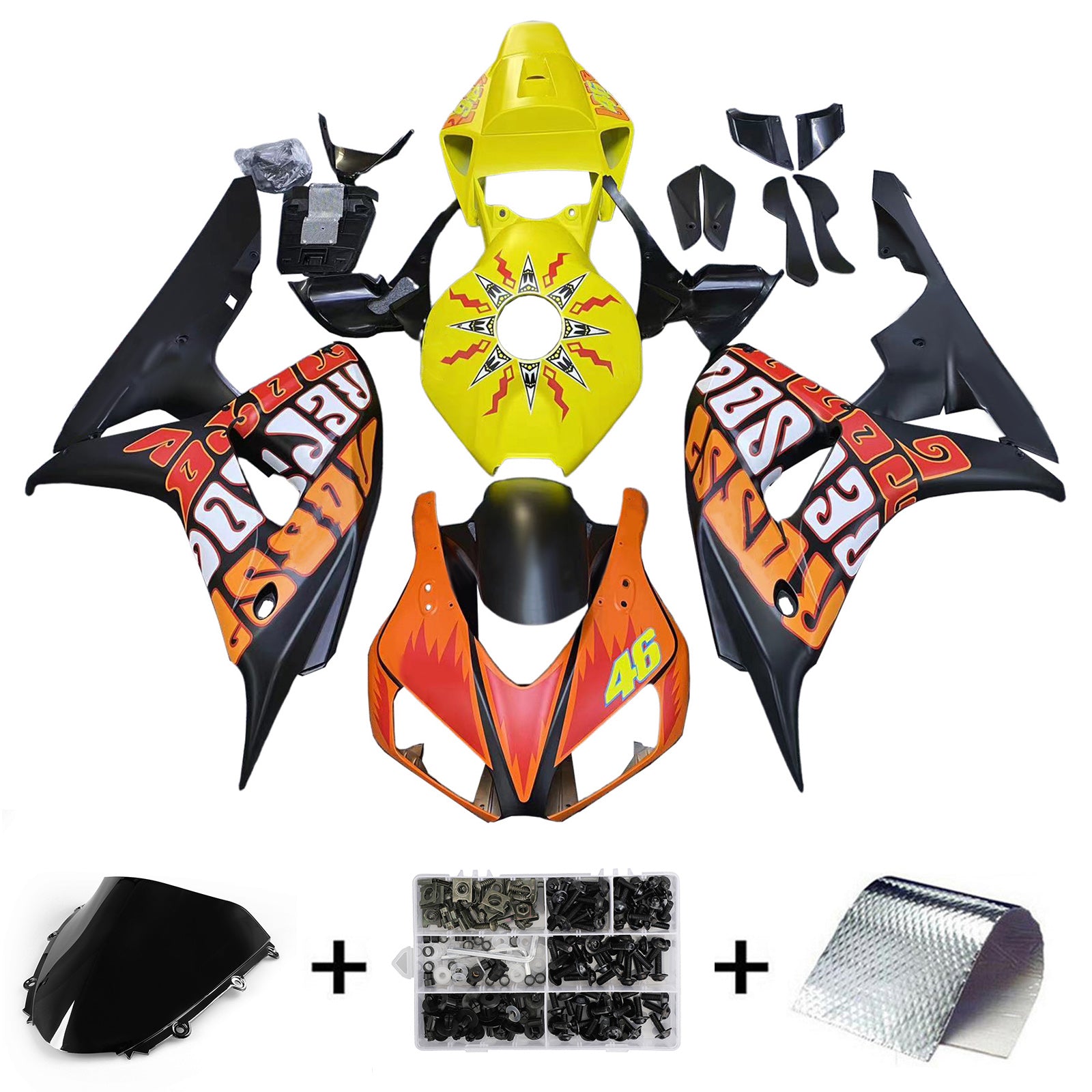 Kit de carénage en plastique ABS moulé par injection pour Honda CBR1000RR 2006-2007