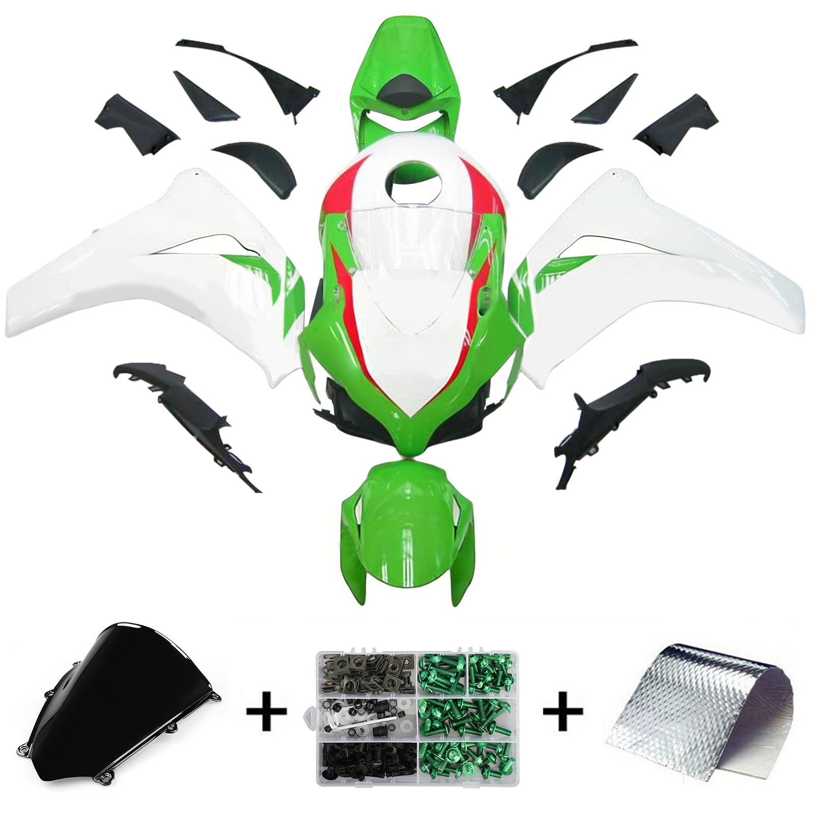 Kit de carénage injecté en plastique ABS pour Honda CBR1000RR 2008-2011