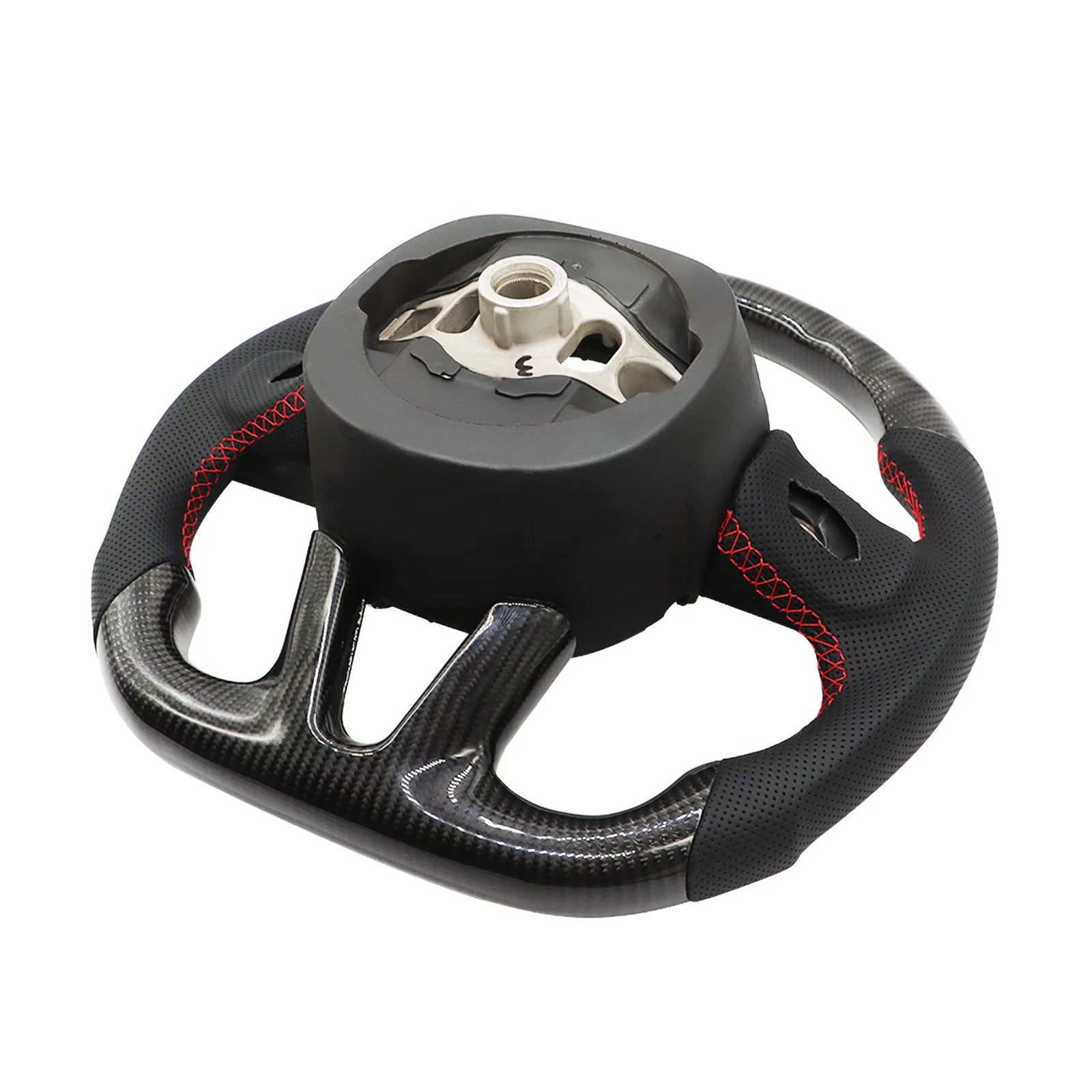 Volante riscaldato in fibra di carbonio compatibile con Dodge Charger e Challenger 2015-2023