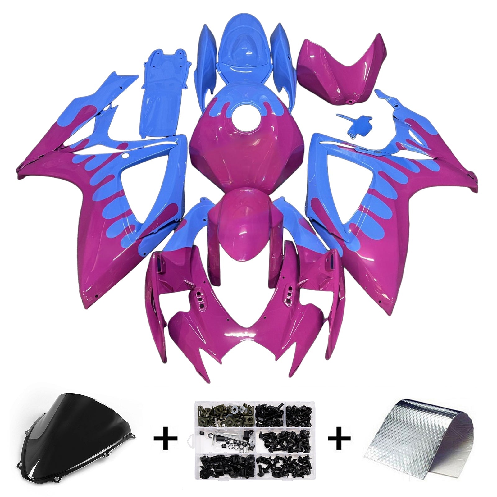Kit de carénage injecté en plastique ABS pour Suzuki GSXR 600/750 2006-2007 K6