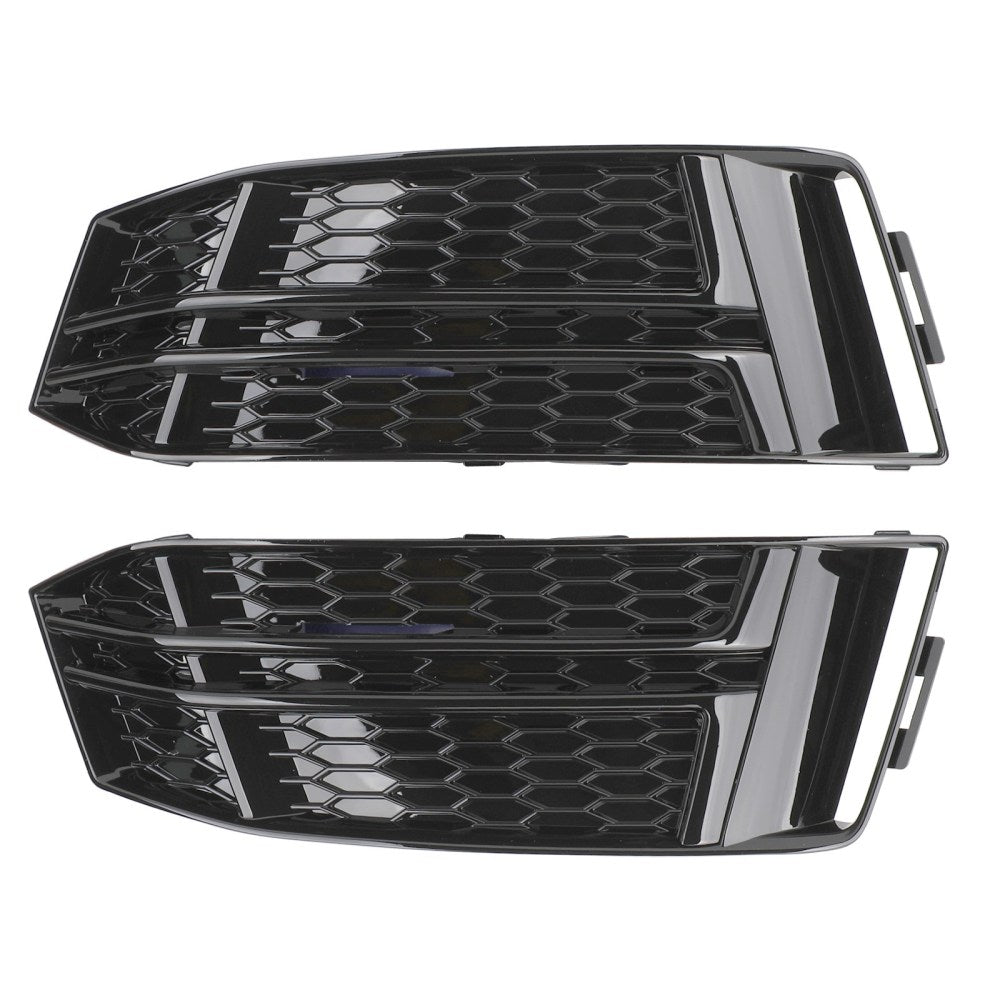 Black Front Fog Light Cover pour AUDI A4 B9 S-LINE 2016-2018 Bumper Grille