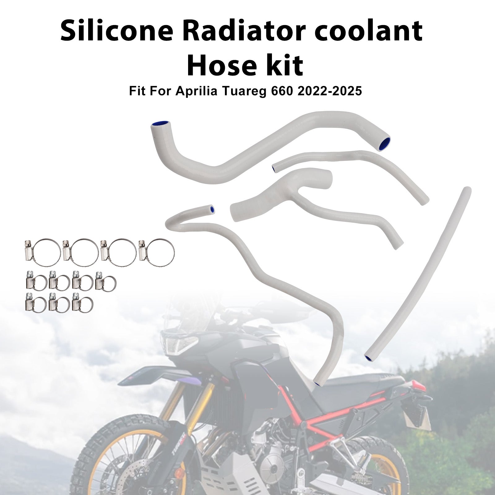 Durite de refroidissement en silicone pour radiateur Aprilia Tuareg 660 (2022-2025)