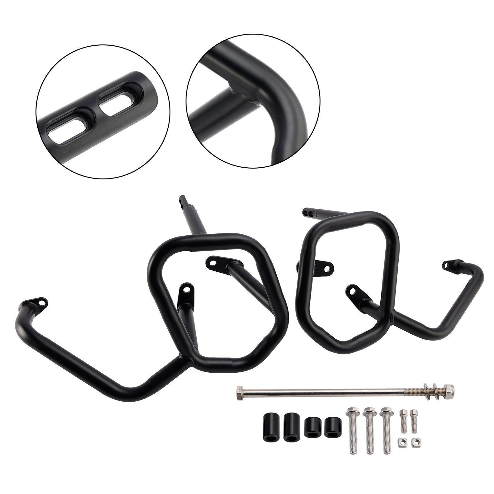 Paramper anti-collisione per telaio di protezione del motore = nero per velocità Scrambler 400 X 2024-2025