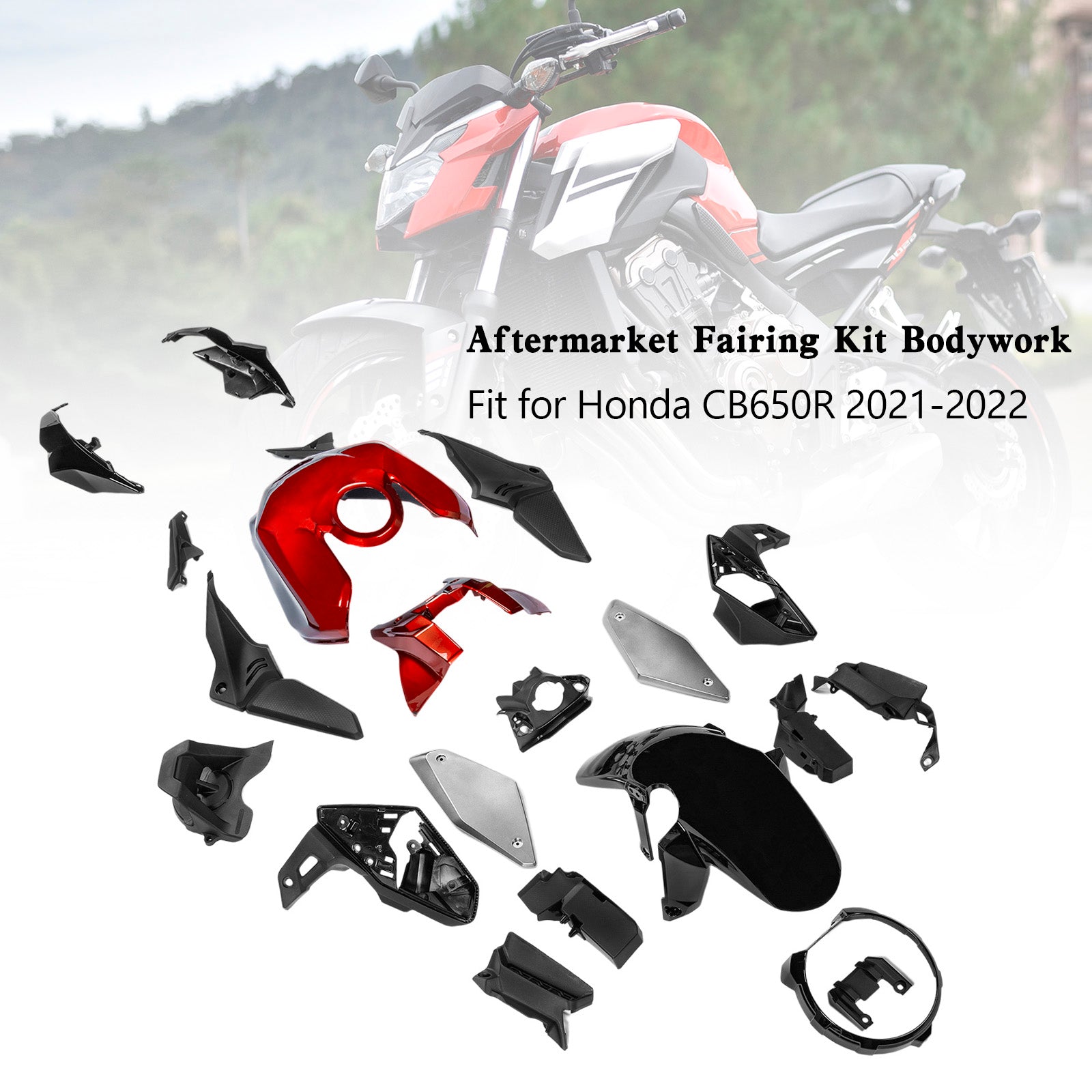 Carénage de moulage par injection en plastique ABS adapté pour Honda CB 650 R CB650R 2021-2023 02#
