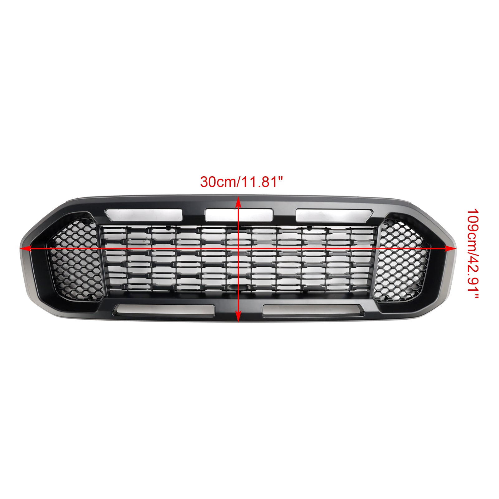 Musta etupuskurin säleikkö Ford Ranger T8 2019-2023