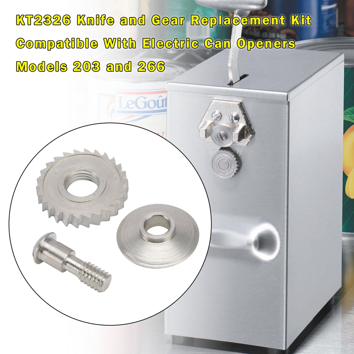 Kits de rechange pour lames et engrenages KT2326 pour ouvre-boîtes électriques 203 et 266