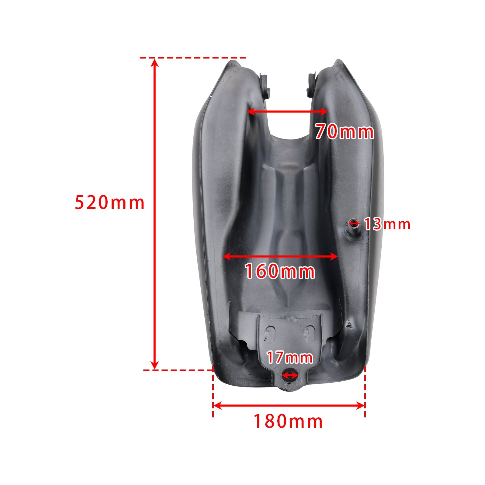 Réservoir d'essence Cafe Racer 9 L pour Honda CG 125 – Noir mat