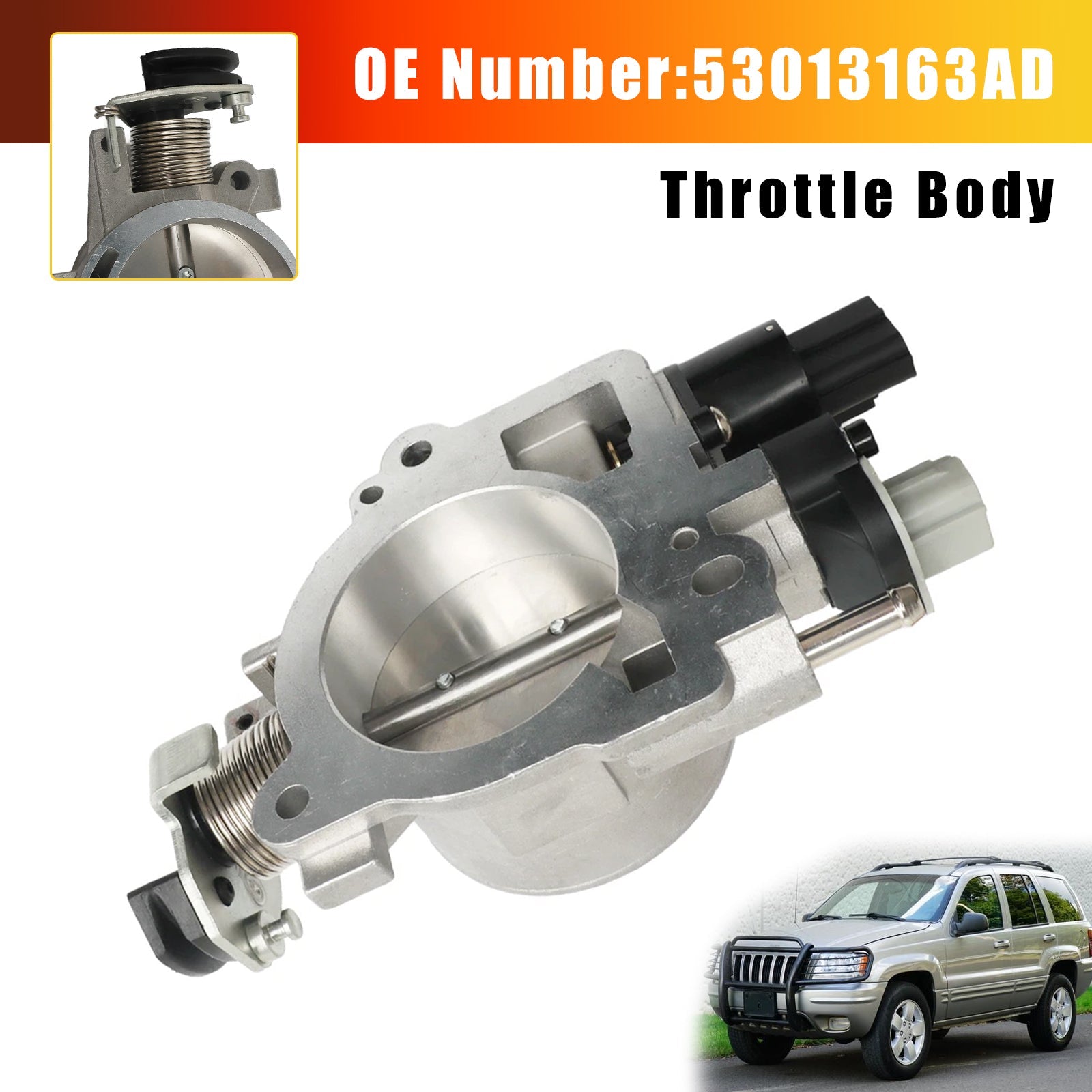 Corps de papillon des gaz essence 53013163AD pour Dodge Durango SLT, SLT Plus et Sport 4.7L V8 (2002)