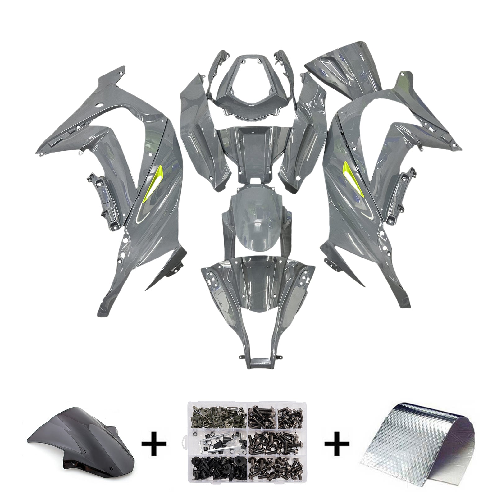 Kit de carénage par injection, carrosserie en plastique ABS pour Kawasaki ZX10R 2011-2015
