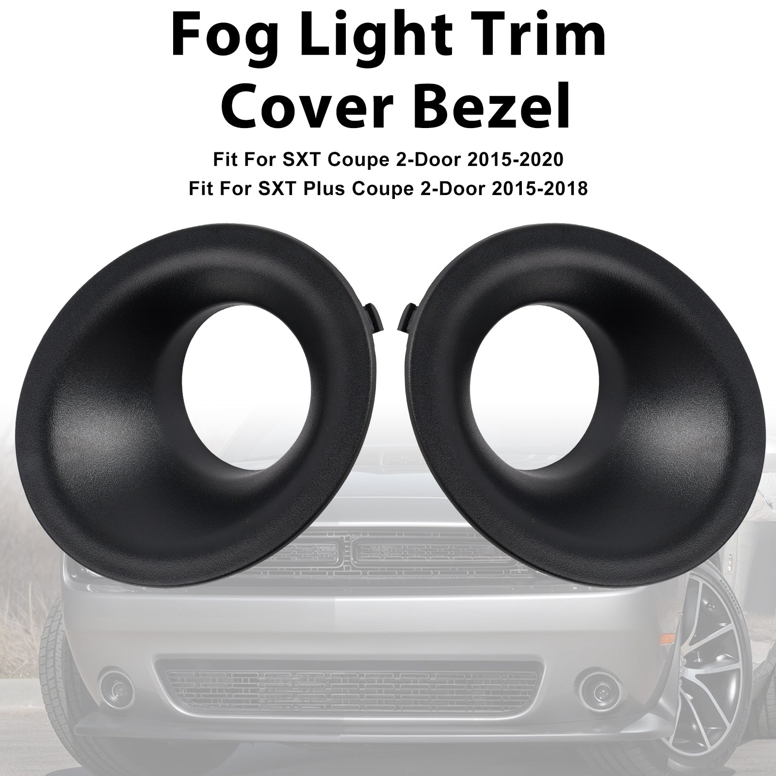 Paire de garnitures de phares antibrouillard avant pour Dodge Challenger 2015-2021 68259662AA