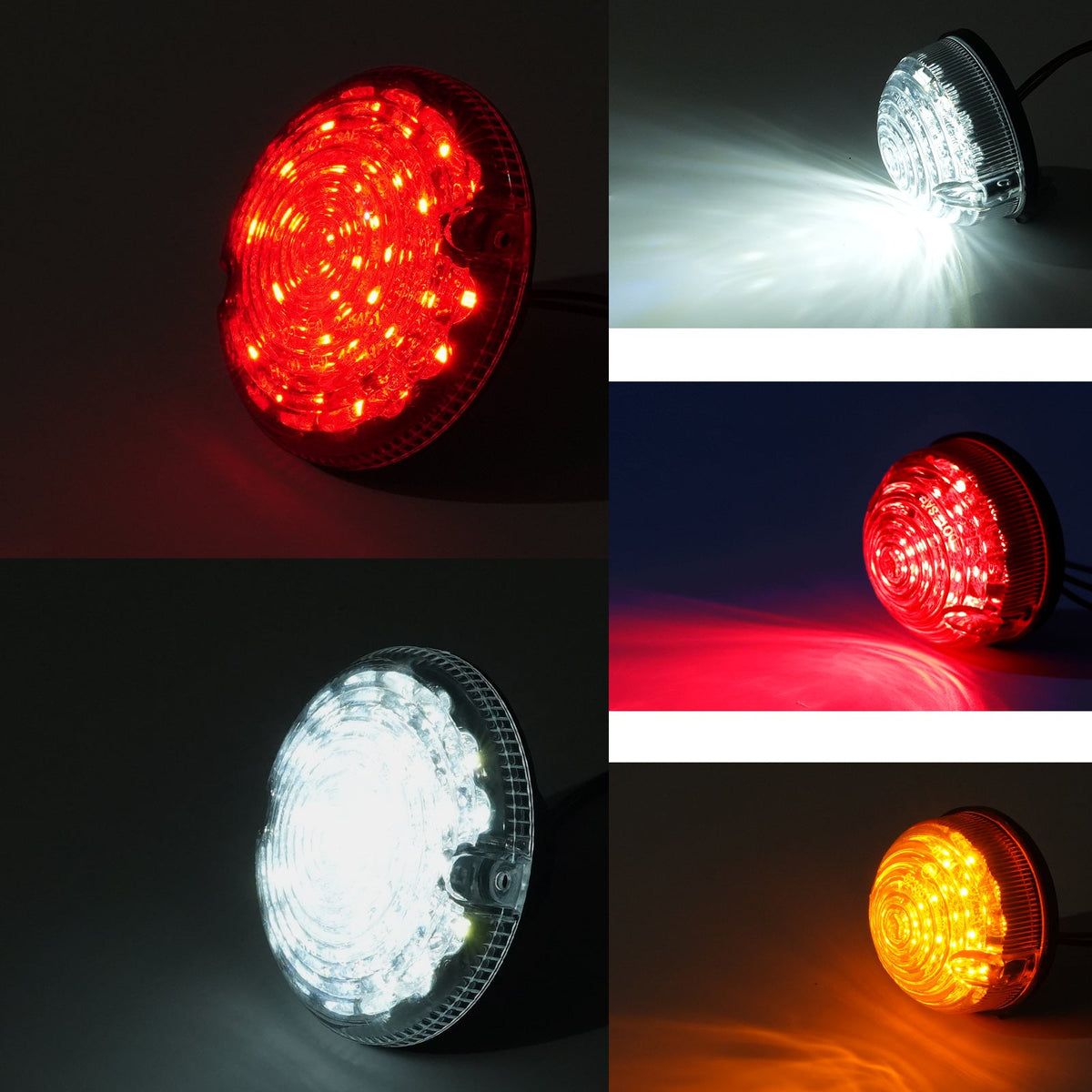 Set van 10 gekleurde LED-achterlichten (dagrijverlichting/mistlampen) voor Land Rover Defender 90/110 (1983-1990).
