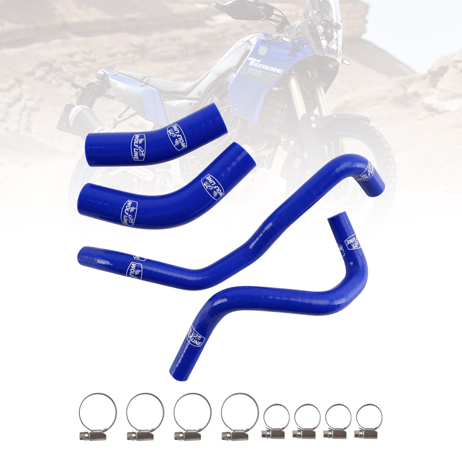Siliconen koelslangset voor radiator Yamaha Tenere 700 2019-2024