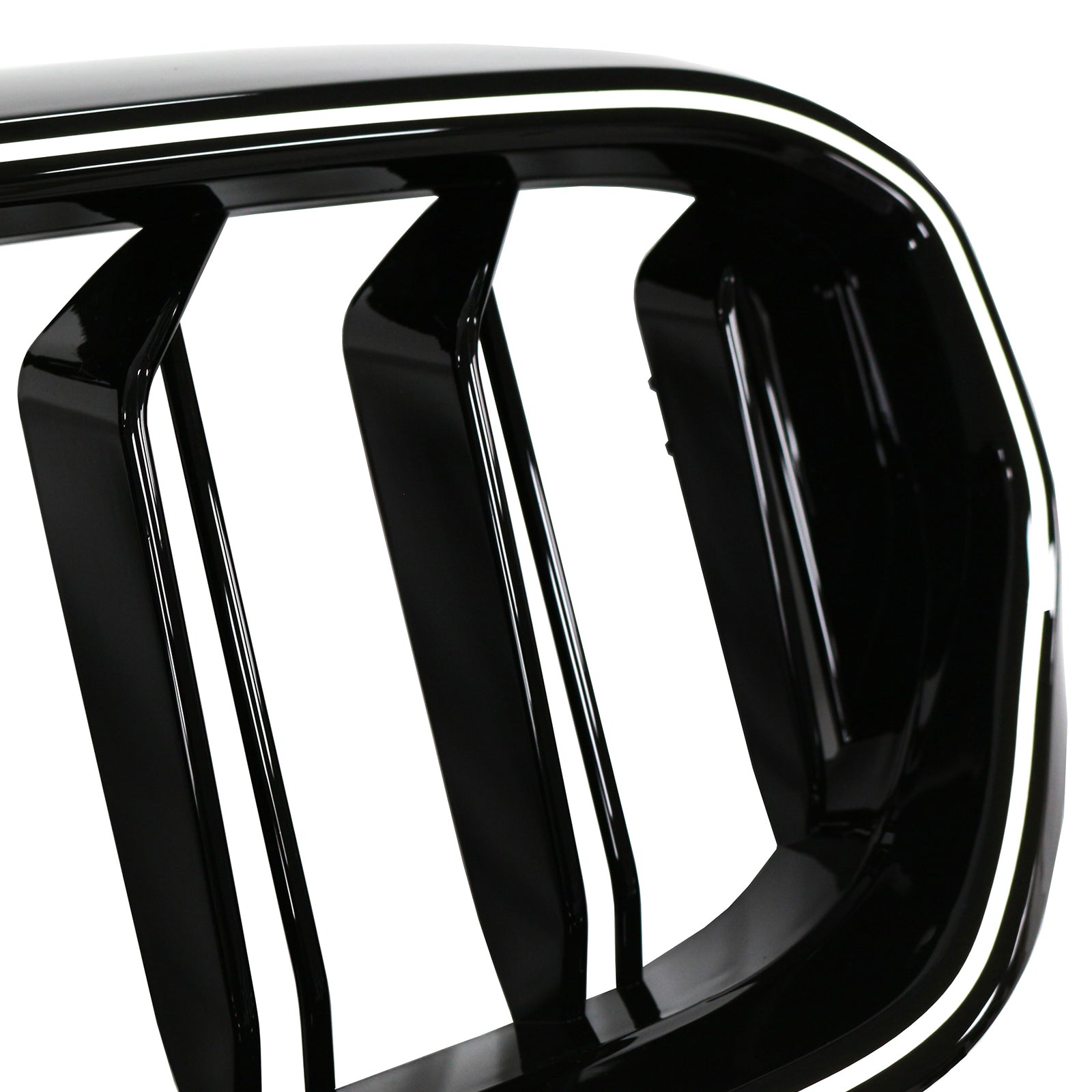Calandre avant à double lamelles pour BMW Série 5 G30 G38 2021-2024, noir brillant