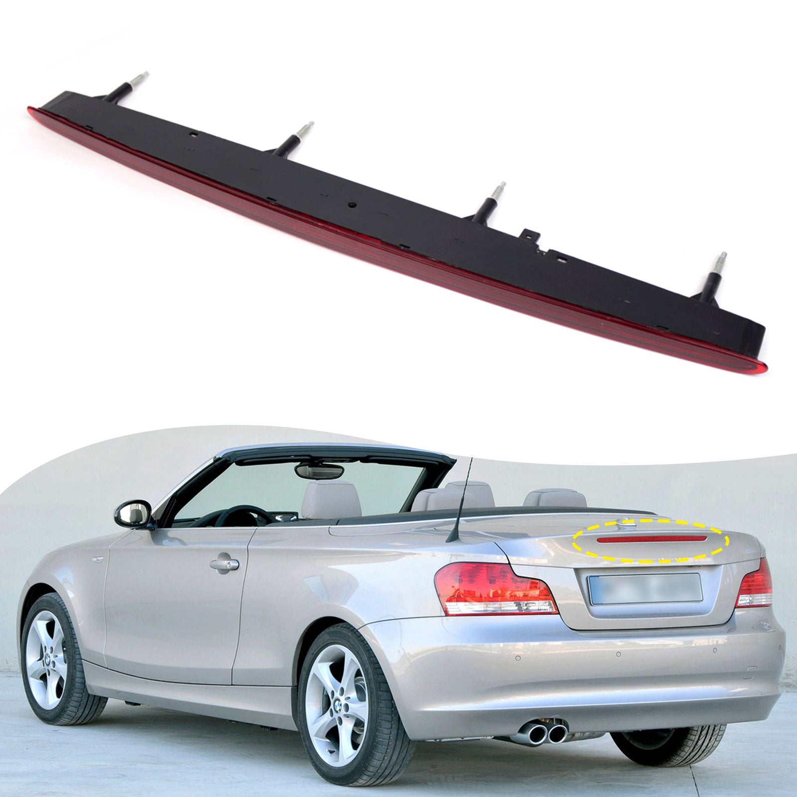 Kolmas Fire Stop Red 63257164978 BMW 1 -sarjalle 128i 135i M E82 E88