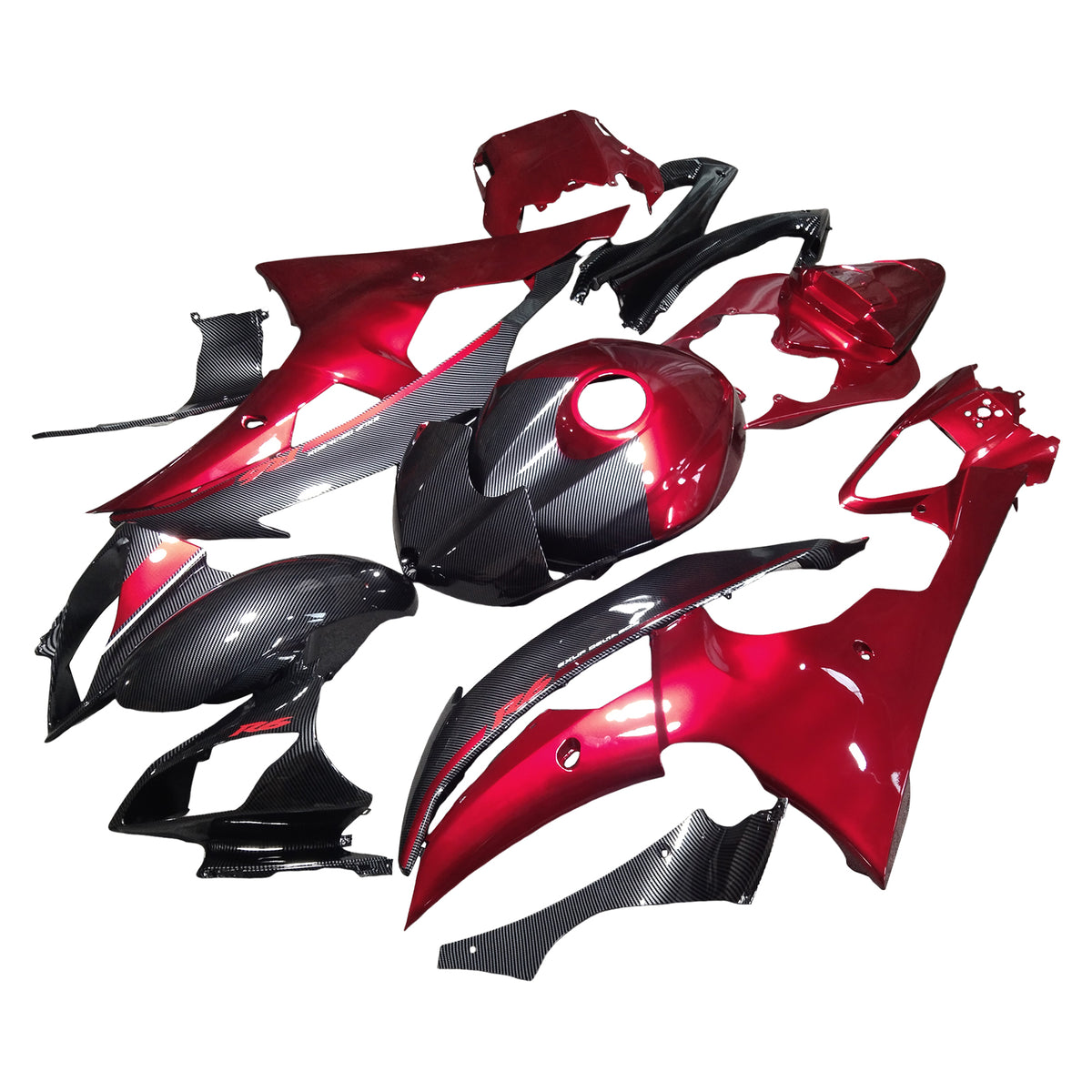 Kit de carénage injecté en plastique ABS pour Yamaha YZFR6 YZF-R6 2008-2016