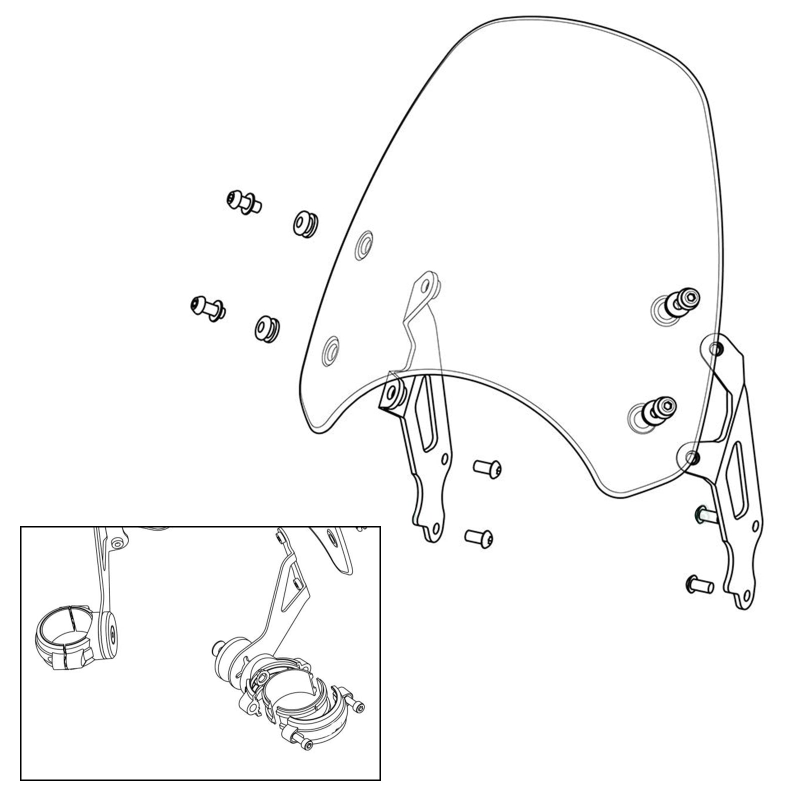 Säästä tuulen tuulilasi Harley Dyna Softail -malleille