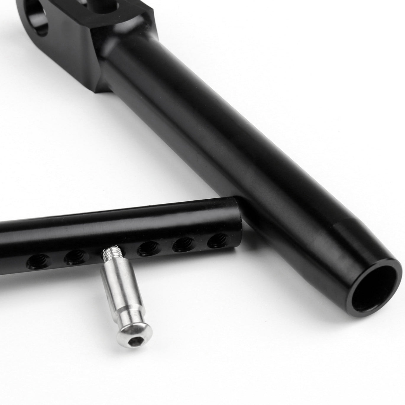 Cavalletto laterale regolabile in alluminio CNC nero per Yamaha YZF R25 R3 MT-03 2015-2016