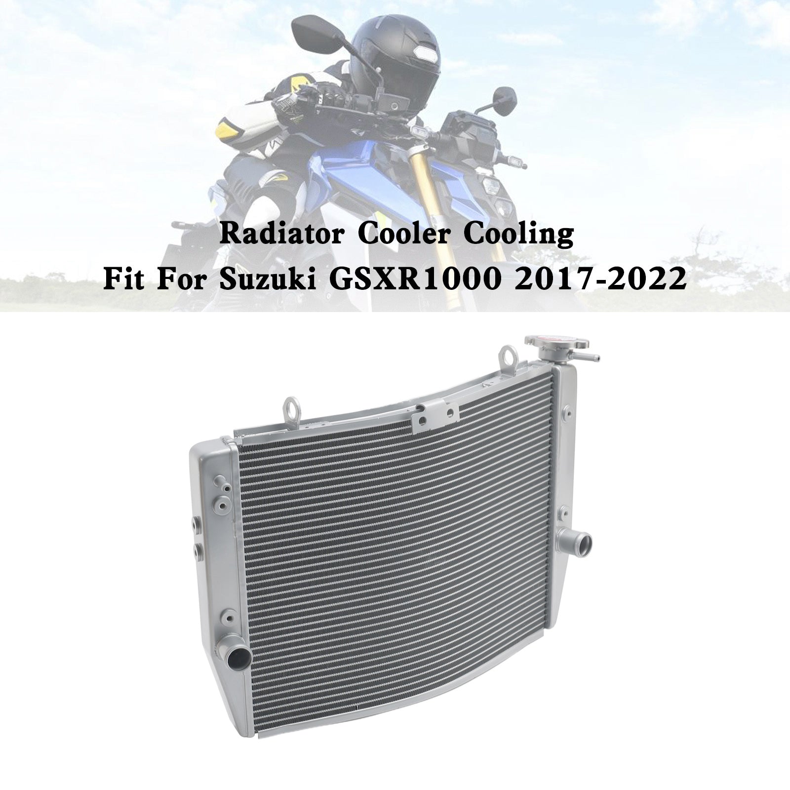 Raffreddamento del radiatore del motore Suzuki GSXR 1000 GSX-R K11 argento 2017-2022