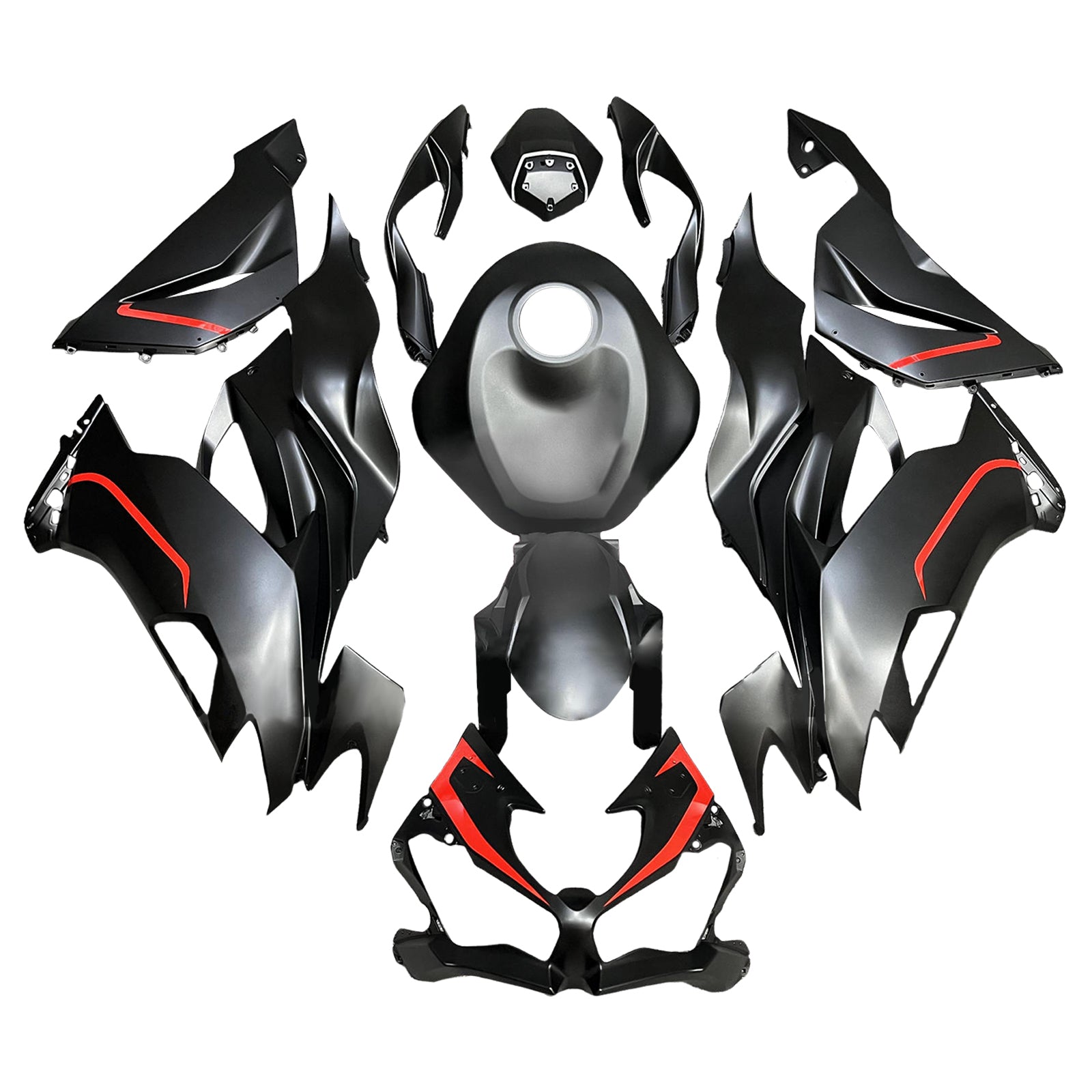 Kit di carenatura a iniezione, corpo in plastica ABS per Kawasaki ZX6R 2019-2023