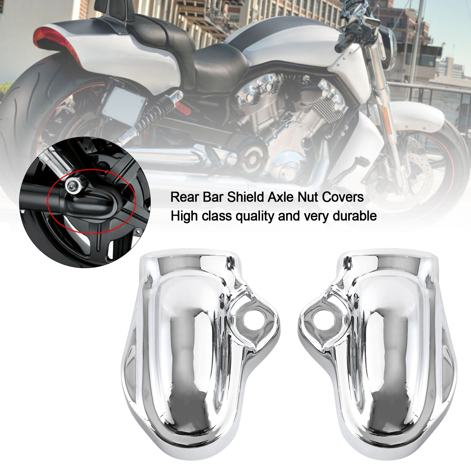 Cubiertas de protección de tuerca del eje trasero brazo oscilante adaptado para la varilla nocturna VRSC VRSC 2002-2017 genérico