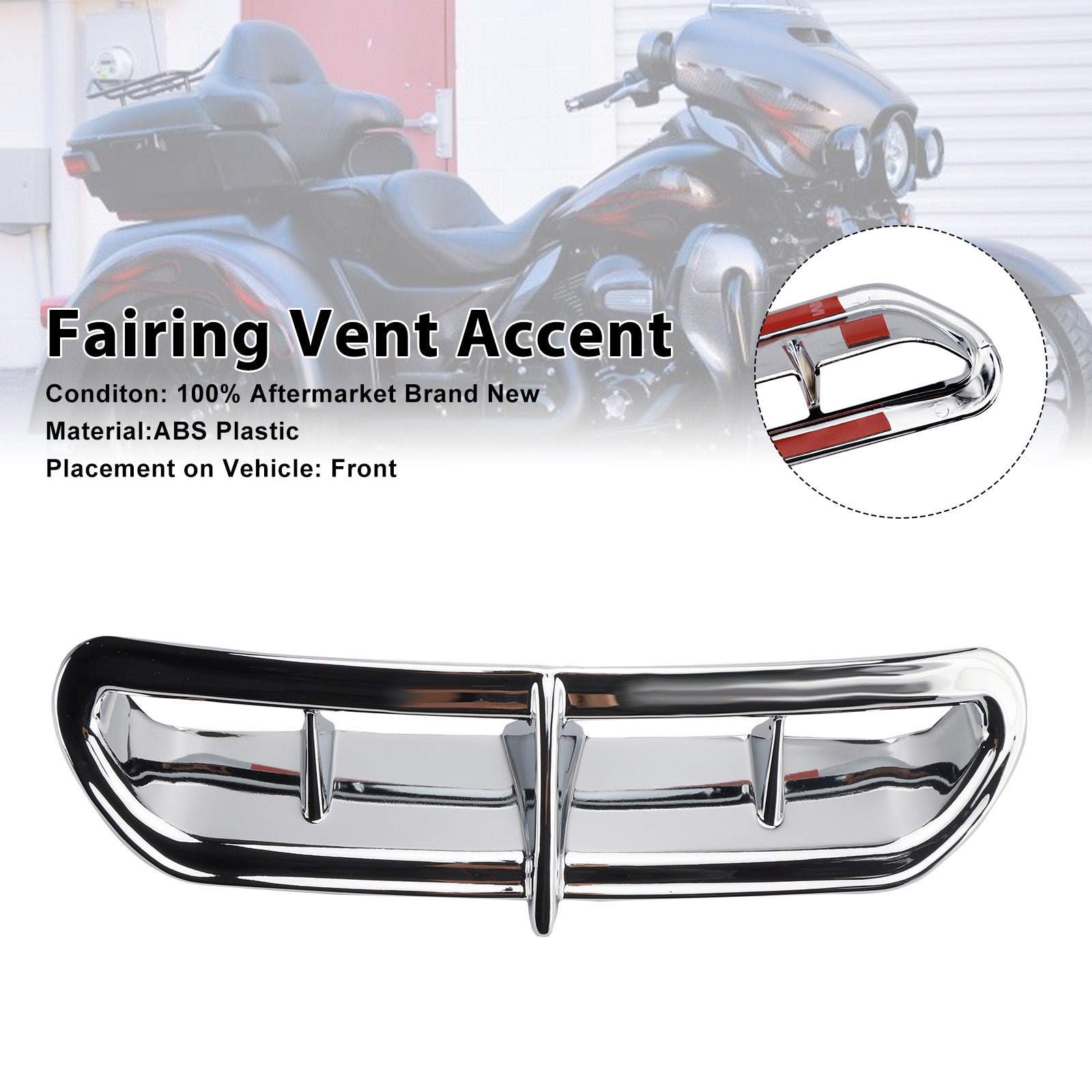 Grille d'aération décorative pour Touring Electra Street Trike Glide Ultra 2014-2022