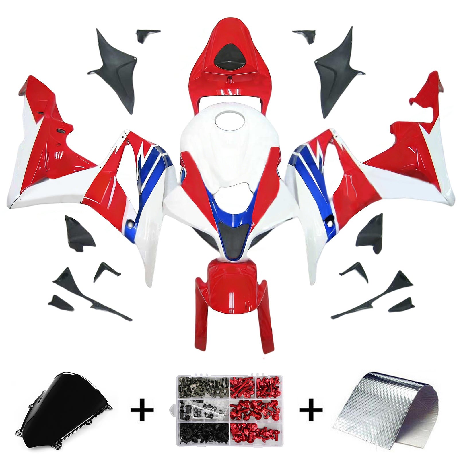 Kit de carénage par injection, carrosserie en plastique ABS pour Honda CBR600RR 2007-2008 F5
