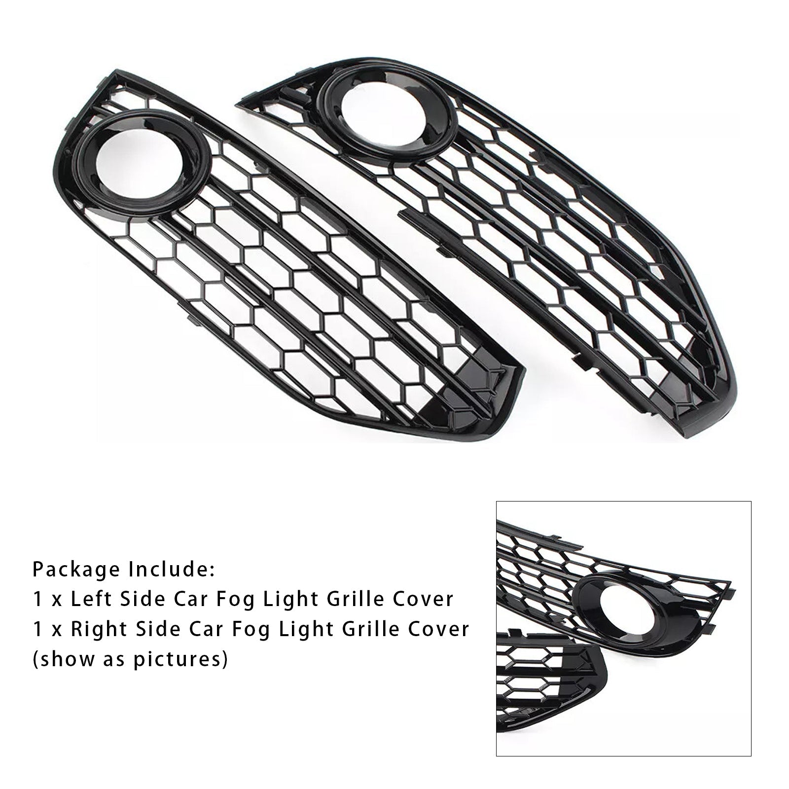 Strong nesting mist beschermend rooster voor bumper Audi A4 Allroad B8 2010-2015, zwart