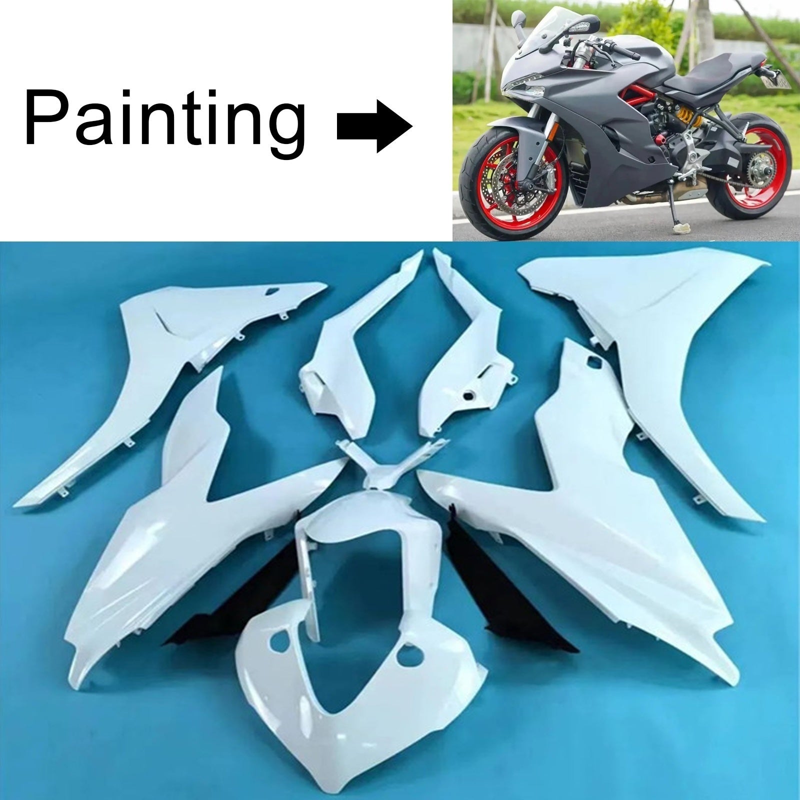 Kit de carénage injecté pour Ducati Supersport 939 939S 2017-2020