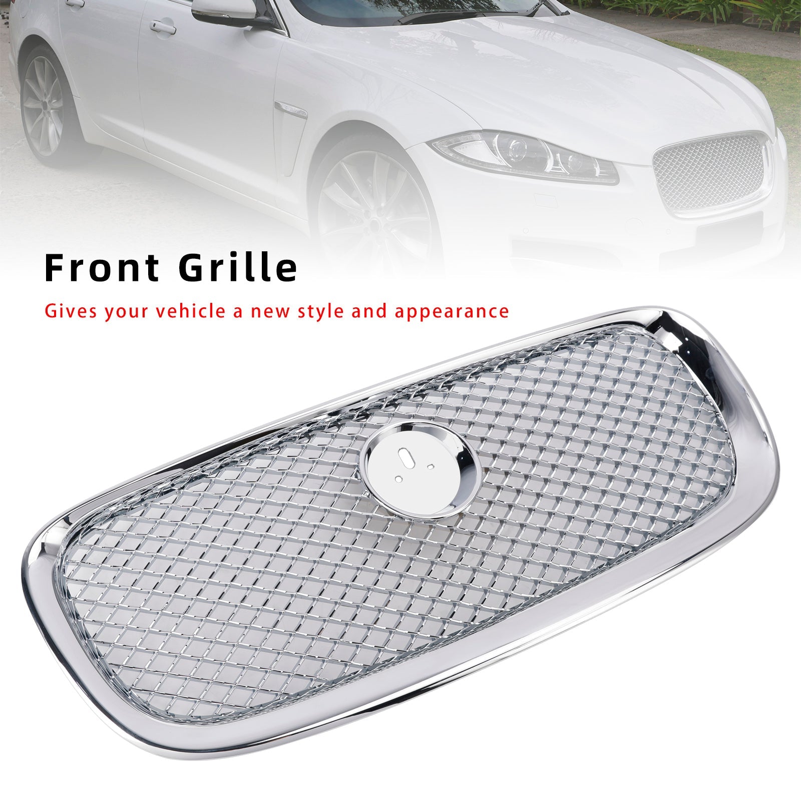 Voor bumperrooster Jaguar XF-R 2012-2015 Chrome