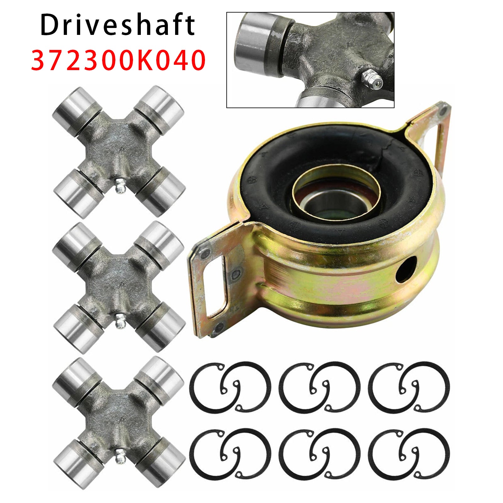 Aandrijfassteun en U-gewrichten voor Toyota Tacoma 2005-2015, onderdeelnummer 372300K040 5-213X