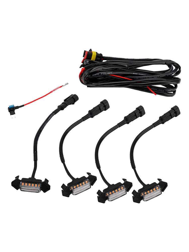 Kit d' LED-voorgrilleverlichting voor Toyota Tacoma 2016-2023, heldere lens, amberkleurig licht